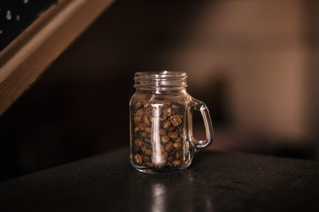 coffee beans in jar